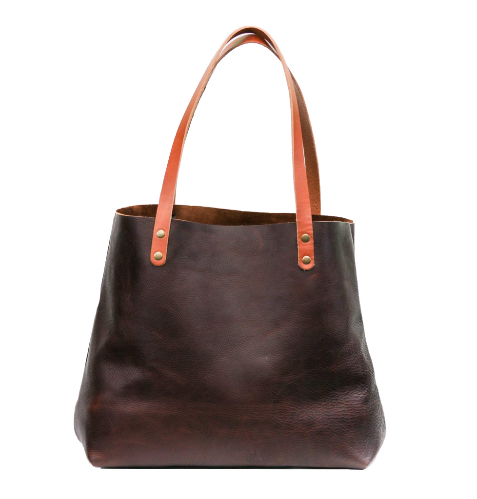 Dark brown handbags outlet leather